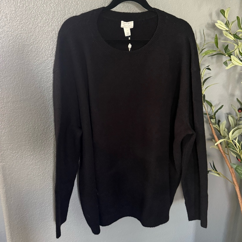 Caslon Black Crewneck Sweater